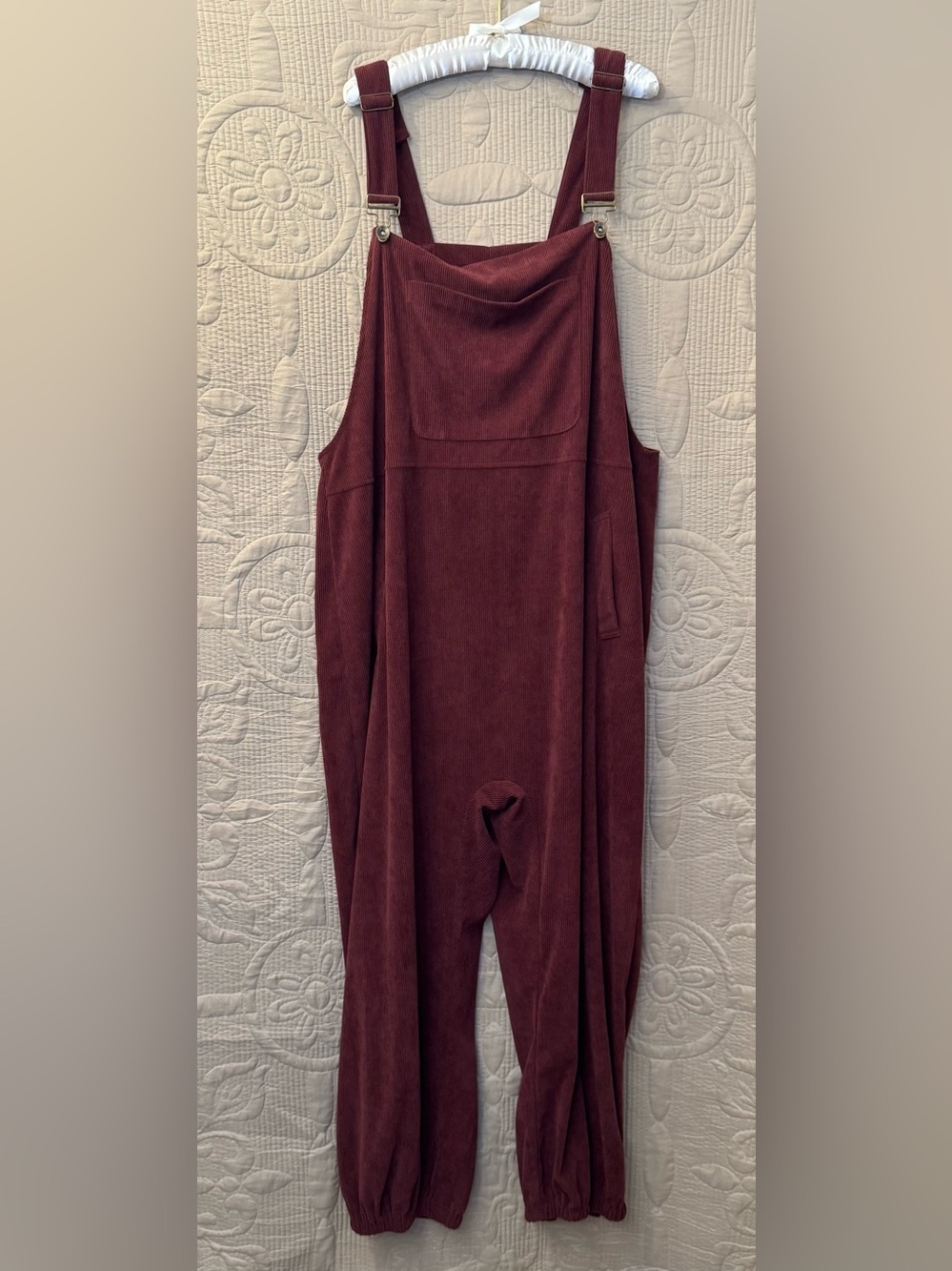 Burgundy Corduroy Bib Overall/Jumpsuit